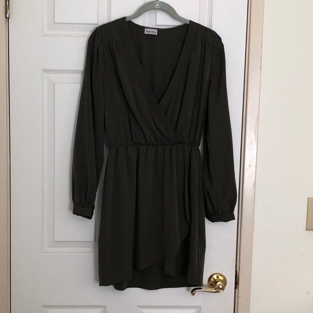 Brigitte Bailey Demri Dress in Cypress green.